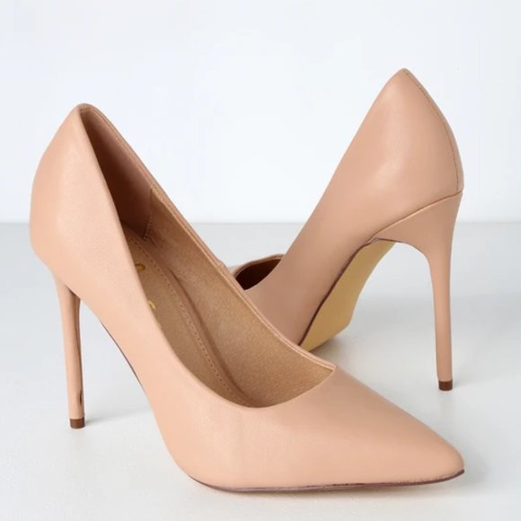 Lulus Shoes - Lulu's Verra Nude Pumps
